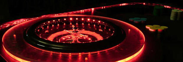 Lighted casino tables for rent