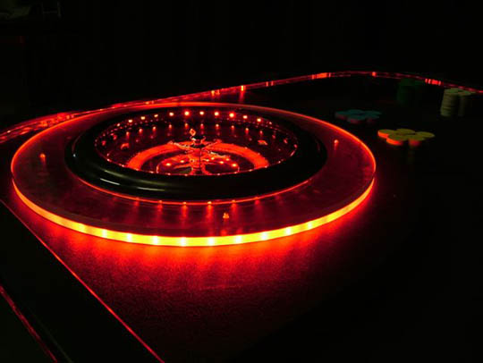 lighted roulette wheel